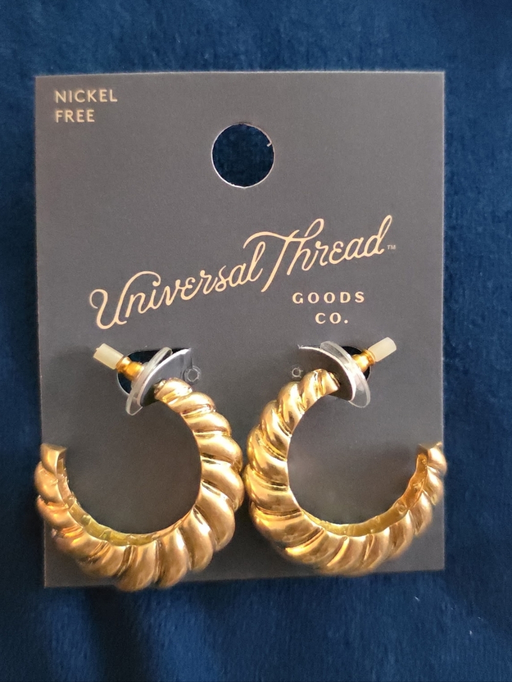 Universal Thread Gold Twisted Hoop Earrings
